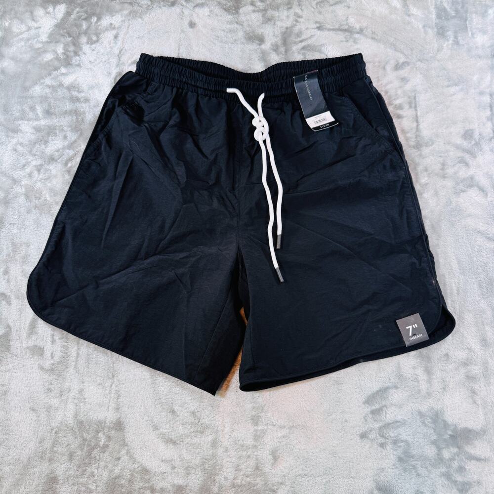 No Boundaries Mens Shorts Size S Black Soot Elastic Waist Drawstring NWT